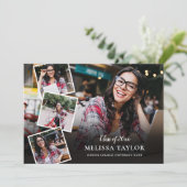 Faire-part Collage photo moderne Graduation (Debout devant)