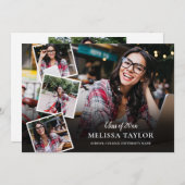 Faire-part Collage photo moderne Graduation (Devant / Derrière)