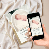 Faire-part Collage photo moderne Hello Baby Birth