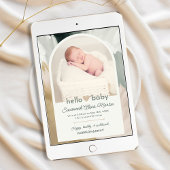 Faire-part Collage photo moderne Hello Baby Birth