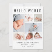 Faire-part Collage photo moderne naissance (Devant)