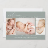 Faire-part Collage photo moderne naissance (Devant)