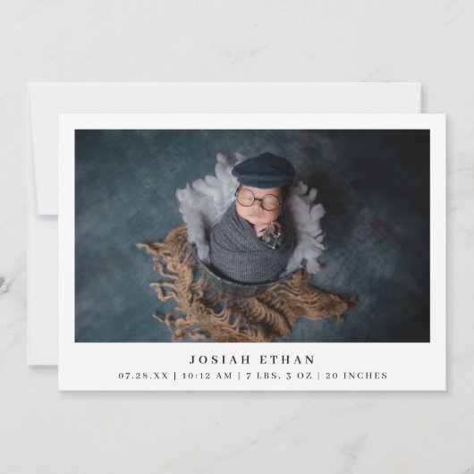 Faire-part Collage photo moderne Simple Naissance d'un nouvea (Devant)