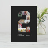 Faire-part Collage photo n°2 noir et blanc (Debout devant)