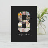 Faire-part Collage photo noir et blanc numéro 8 (Debout devant)