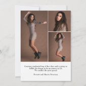 Faire-part Collage photo Nom personnalisé Texte superposé Gra (Dos)