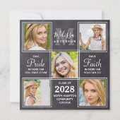 Faire-part Collage photo personnalisé 5 Graduation (Devant)