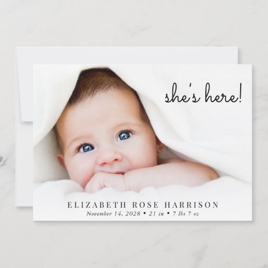 Faire-part Collage photo simple naissance (Devant)