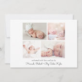 Faire-part Collage photo simple naissance (Dos)