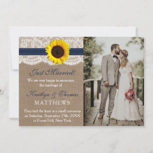 Faire-part Collection de Mariages de tournesol rustique - Mar