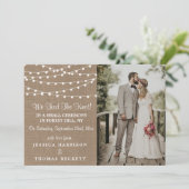 Faire-part Collection de Mariages Rustic Burlap (Debout devant)