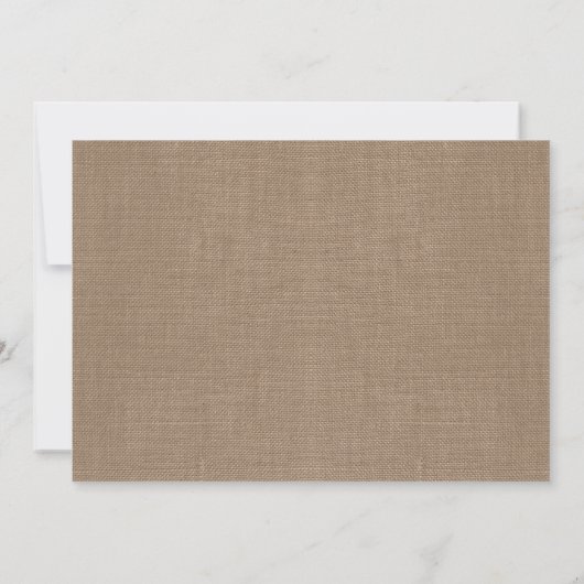 Faire-part Collection de Mariages Rustic Burlap (Dos)