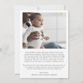 Faire-part Collection photo moderne Boho Arch Naissance (Dos)