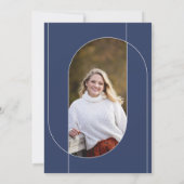 Faire-part College Graduate Photo Blue Orange (Dos)