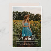 Faire-part Collège Lycée Graduate Classe de diplôme (Devant / Derrière)