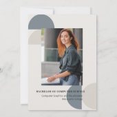 Faire-part Collège photo moderne Couleurs d'automne (Dos)