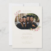 Faire-part collège université floral arche 2 photo Grad (Dos)