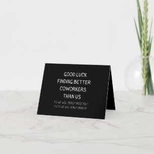 Faire-part Collègue quittant Coworker Quitter Funny New Job