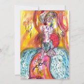 FAIRE-PART COLOMBINA / MARDI GRAS MASQUERADE BALL (Devant)