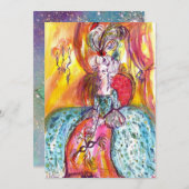 FAIRE-PART COLOMBINA / MARDI GRAS MASQUERADE BALL (Devant / Derrière)