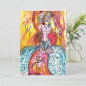 FAIRE-PART COLOMBINA / MARDI GRAS MASQUERADE BALL (Debout devant)