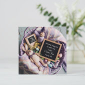 Faire-part colorée de grossesse de Pâques (Debout devant)