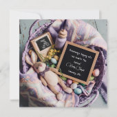 Faire-part colorée de grossesse de Pâques (Devant)