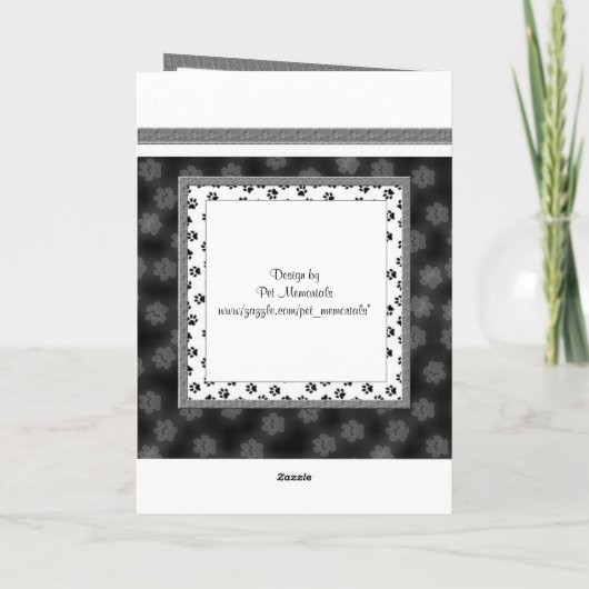 Faire-part commémoratif de chien - perte d'animal (Dos)