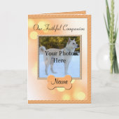 Faire-part commémoratif de chien - perte d'animal (Devant)