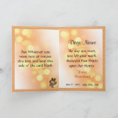 Faire-part commémoratif de chien - perte d'animal (Intérieur)