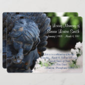 Faire-part commémoratif de la statue d'Ange (Devant / Derrière)