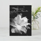 Faire-part commémoratif funèbre de gouttes de (Debout devant)