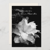 Faire-part commémoratif funèbre de gouttes de (Devant / Derrière)