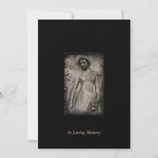Faire-part commémoratif funéraire en mémoire (Devant)