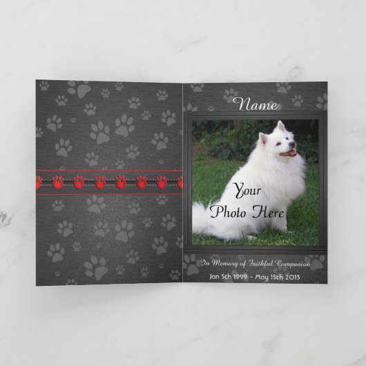 Faire-part commémoratif personnalisé - compagnon f (Intérieur)