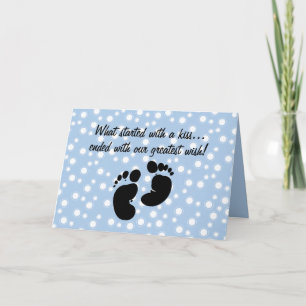 Faire-part Commencé Par Un Baiser Bleu Bouton Personnalisé