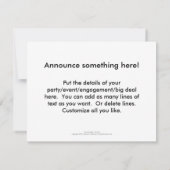 Faire-part Comptable de jour fiscal numéros de poule amusant  (Dos)