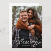 Faire-part Compter nos Bénédictions Première photo de Noël (Devant / Derrière)