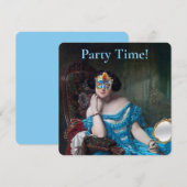 Faire-part Comtesse du temps de fête en masquerade  (Devant / Derrière)