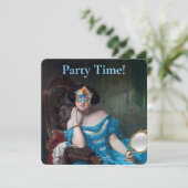 Faire-part Comtesse du temps de fête en masquerade  (Debout devant)
