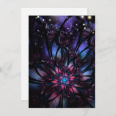 Faire-part Conception Abstraite des fleurs fractales. (Devant / Derrière)