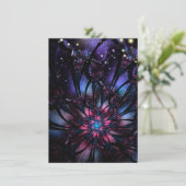 Faire-part Conception Abstraite des fleurs fractales. (Debout devant)