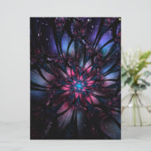 Faire-part Conception Abstraite des fleurs fractales. (Debout devant)