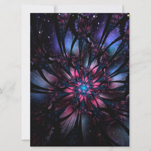 Faire-part Conception Abstraite des fleurs fractales.