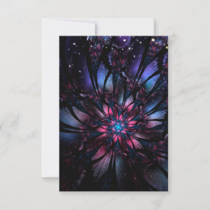Faire-part Conception Abstraite des fleurs fractales.