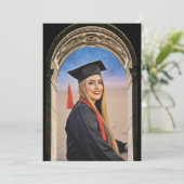 Faire-part Conception d'Arc grec avec annonce de remise de di (Debout devant)