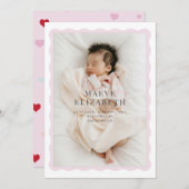 Faire-part Conception de courtoisie pour une petite fille (Devant / Derrière)