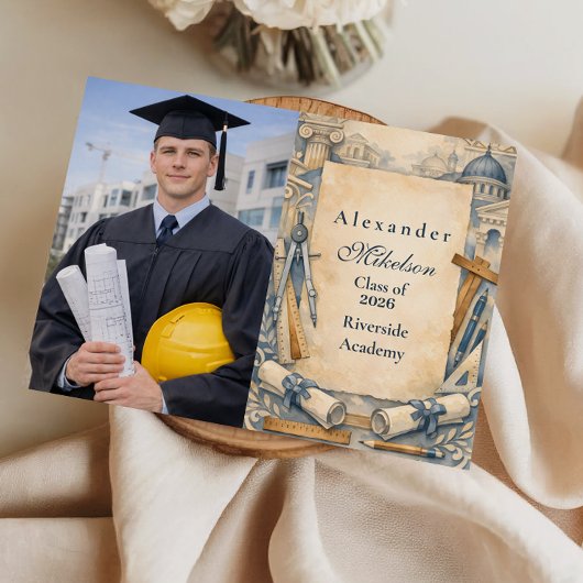 Faire-part Conception de diplôme d'architecte en photographie