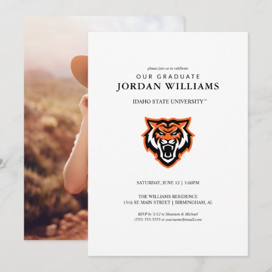 Faire-part Conception de l'esprit des Bengals de l'Université (Devant / Derrière)