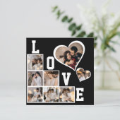 Faire-part Concevez votre propre collage de 8 photos (Debout devant)